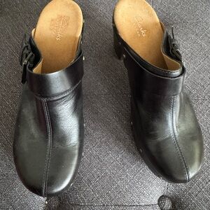 Clarks Dark Brown Leather Slip-Ons